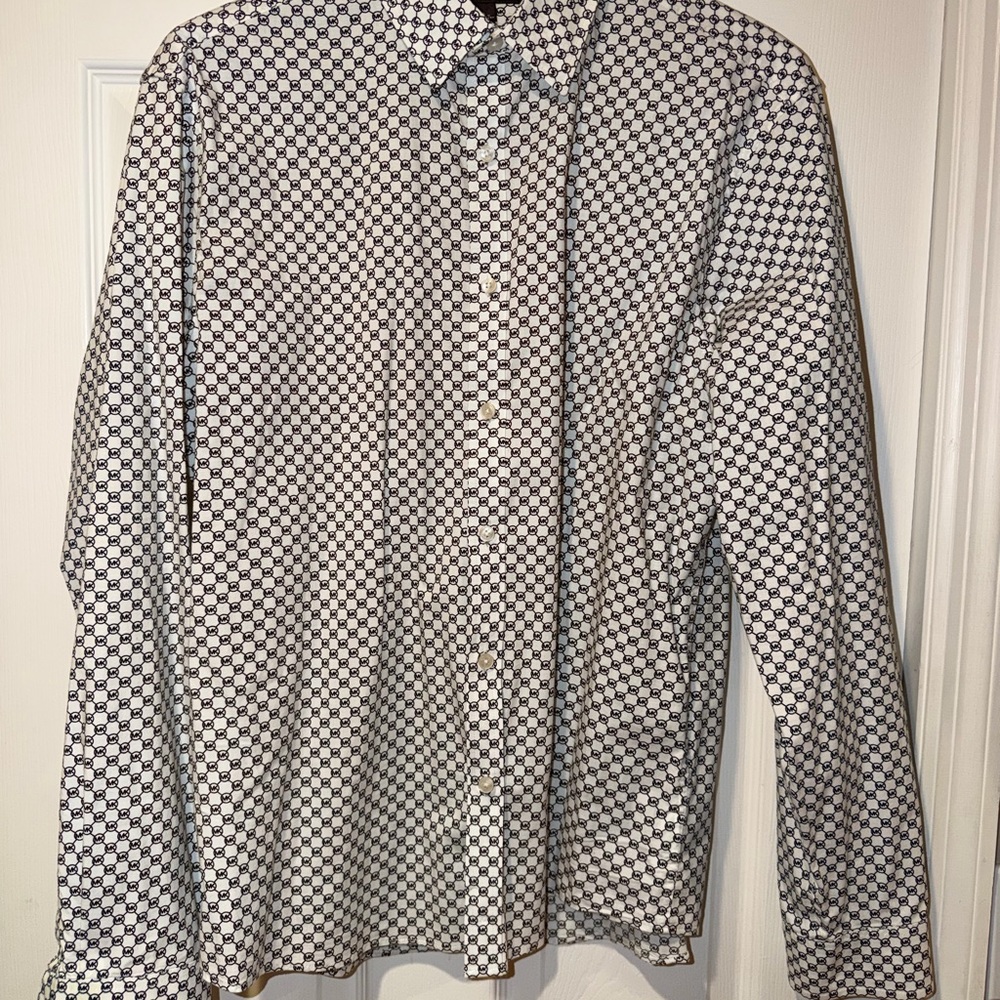 Michael Kors Patterned Long Sleeved Button-Up Dress / Casual Shirt